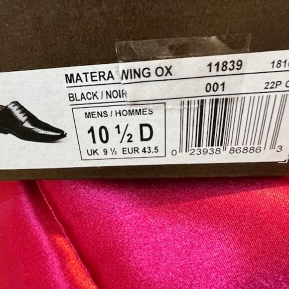 Florsheim Matera Wing Ox‎ dress wingtip oxford style shoes men\'s black size 10.5